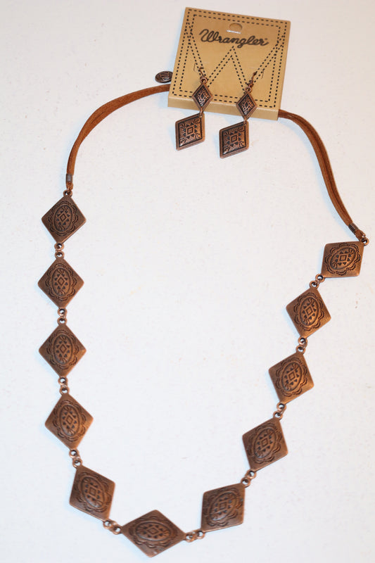 Wrangler Rustic Bronze Jewelry Set - Diamond