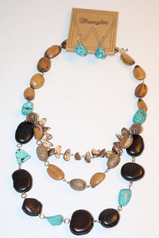 Wrangler Large Beaded Necklace Set