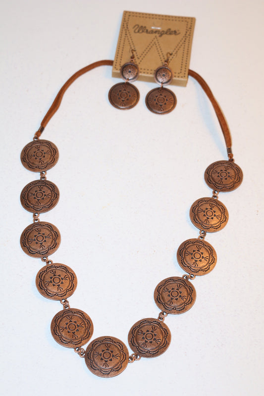 Wrangler Rustic Bronze Jewelry Set - Round