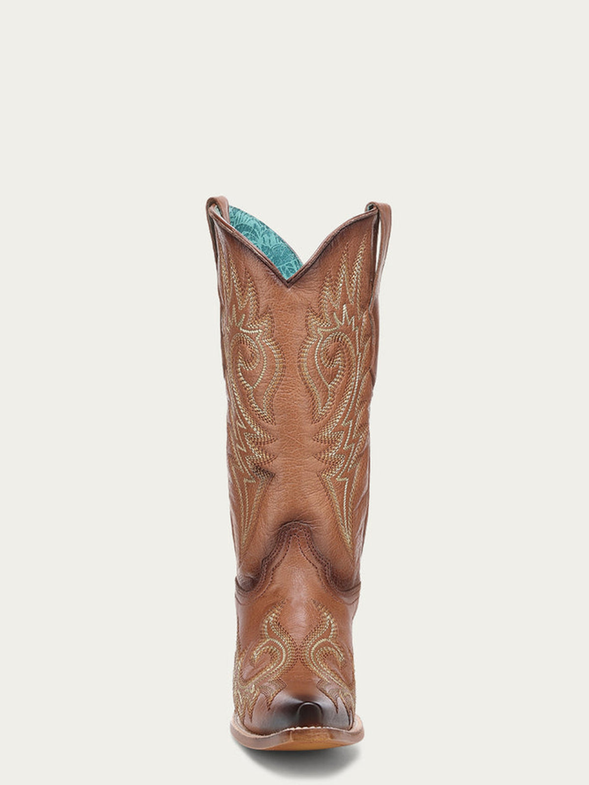 Flame Embroidered Camel Boot